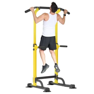 Adjustable Pull Up Bar & Station - 10 Height Settings, 400LBS Capacity,
